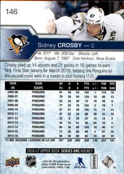2016-17 Upper Deck #146 Sidney Crosby Back