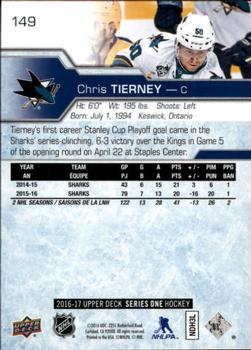 2016-17 Upper Deck #149 Chris Tierney Back