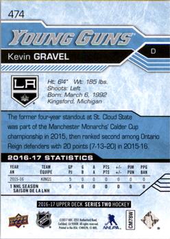 2016-17 Upper Deck #474 Kevin Gravel Back