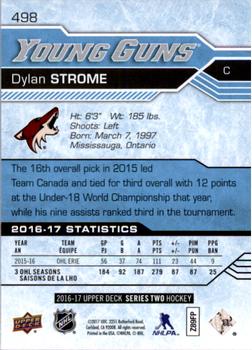 2016-17 Upper Deck #498 Dylan Strome Back