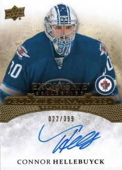 2015-16 Upper Deck Ice - Exquisite Rookie Signatures #ERS-CH Connor Hellebuyck Front