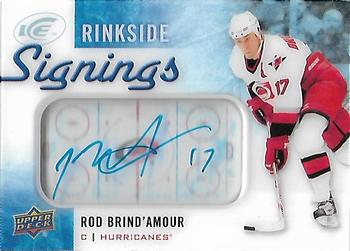 2015-16 Upper Deck Ice - Rinkside Signings #RS-RB Rod Brind'Amour Front