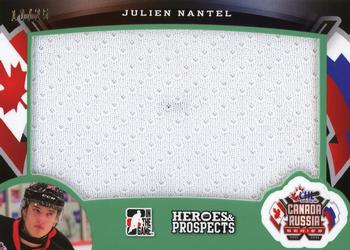 2015-16 Leaf In The Game Heroes & Prospects - Canada-Russia Jersey Emerald #CR-08 Julien Nantel Front