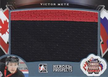 2015-16 Leaf In The Game Heroes & Prospects - Canada-Russia Jersey Platinum #CR-25 Victor Mete Front