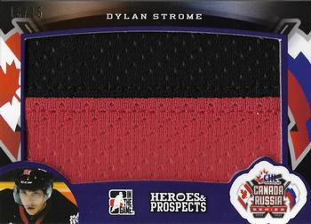 2015-16 Leaf In The Game Heroes & Prospects - Canada-Russia Jersey Purple #CR-05 Dylan Strome Front