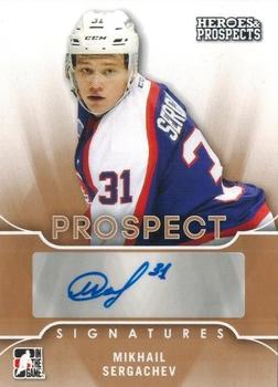 2015-16 Leaf In The Game Heroes & Prospects - Prospect Autographs Bronze #PS-MS3 Mikhail Sergachev Front
