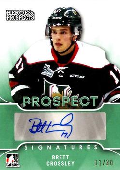 2015-16 Leaf In The Game Heroes & Prospects - Prospect Autographs Emerald #PS-BC1 Brett Crossley Front