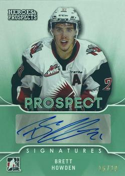2015-16 Leaf In The Game Heroes & Prospects - Prospect Autographs Emerald #PS-BH1 Brett Howden Front
