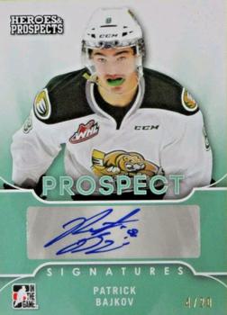 2015-16 Leaf In The Game Heroes & Prospects - Prospect Autographs Emerald #PS-PB1 Patrick Bajkov Front
