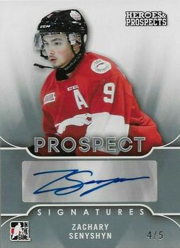 2015-16 Leaf In The Game Heroes & Prospects - Prospect Autographs Platinum #PS-ZS2 Zachary Senyshyn Front