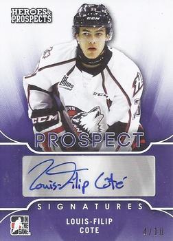 2015-16 Leaf In The Game Heroes & Prospects - Prospect Autographs Purple #PS-LC1 Louis-Filip Cote Front