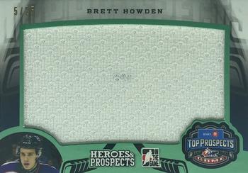 2015-16 Leaf In The Game Heroes & Prospects - Top Prospects Game Jersey Emerald #TP-03 Brett Howden Front