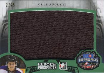 2015-16 Leaf In The Game Heroes & Prospects - Top Prospects Game Jersey Emerald #TP-14 Olli Juolevi Front
