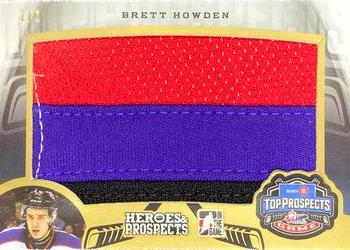 2015-16 Leaf In The Game Heroes & Prospects - Top Prospects Game Jersey Gold #TP-03 Brett Howden Front