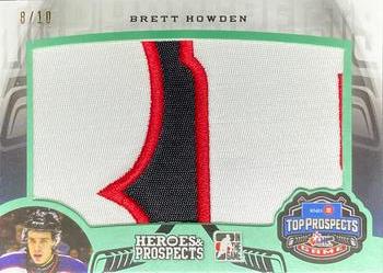 2015-16 Leaf In The Game Heroes & Prospects - Top Prospects Game Jersey Patch Emerald #TPP-03 Brett Howden Front