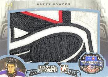 2015-16 Leaf In The Game Heroes & Prospects - Top Prospects Game Jersey Patch Platinum #TPP-03 Brett Howden Front