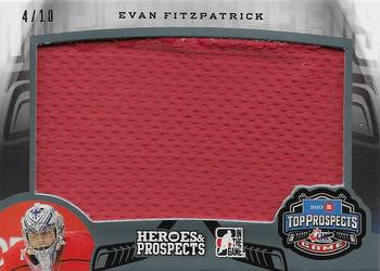 2015-16 Leaf In The Game Heroes & Prospects - Top Prospects Game Jersey Platinum #TP-05 Evan Fitzpatrick Front