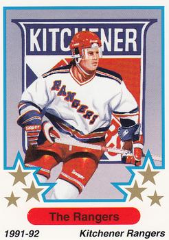 1991-92 7th Inning Sketch OHL - The Teams #O10 Kitchener Rangers Front