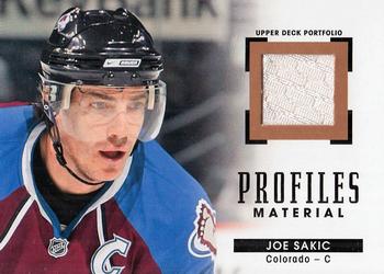 2015-16 Upper Deck Portfolio - Profiles Materials #PM-JS Joe Sakic Front