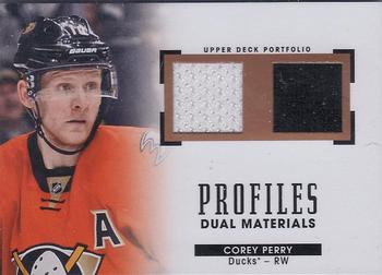 2015-16 Upper Deck Portfolio - Profiles Materials Dual #PM2-CP Corey Perry Front