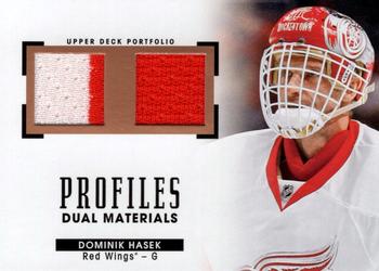 2015-16 Upper Deck Portfolio - Profiles Materials Dual #PM2-DH Dominik Hasek Front