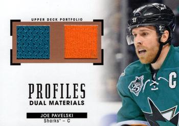 2015-16 Upper Deck Portfolio - Profiles Materials Dual #PM2-JP Joe Pavelski Front