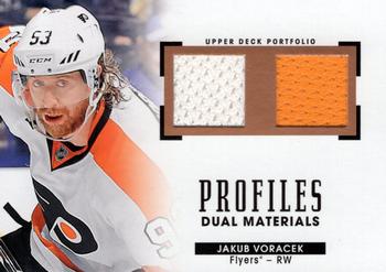 2015-16 Upper Deck Portfolio - Profiles Materials Dual #PM2-JV Jakub Voracek Front