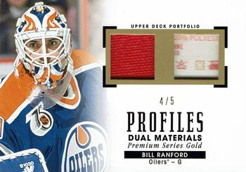 2015-16 Upper Deck Portfolio - Profiles Materials Dual Premium Series Gold #PM2-BR Bill Ranford Front