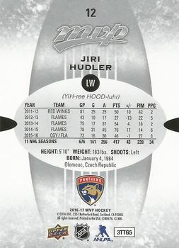 2016-17 Upper Deck MVP - Silver Script #12 Jiri Hudler Back
