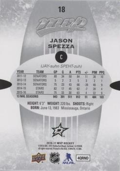 2016-17 Upper Deck MVP - Silver Script #18 Jason Spezza Back