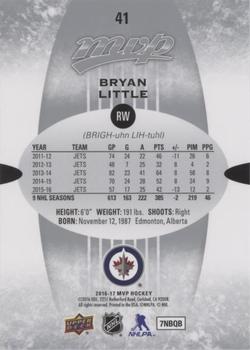 2016-17 Upper Deck MVP - Silver Script #41 Bryan Little Back