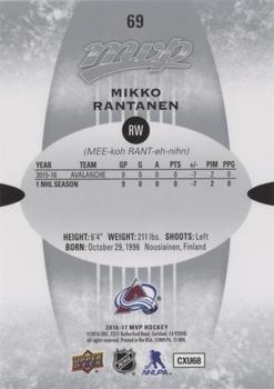 2016-17 Upper Deck MVP - Silver Script #69 Mikko Rantanen Back
