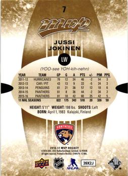 2016-17 Upper Deck MVP - Gold Script #7 Jussi Jokinen Back