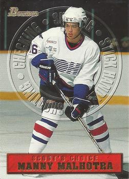 1998 Bowman CHL - Scout's Choice #SC2 Manny Malhotra Front
