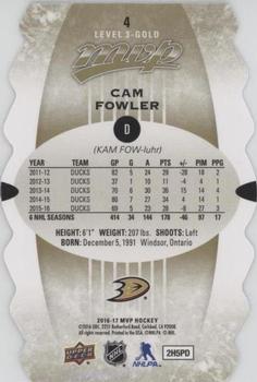 2016-17 Upper Deck MVP - Colors and Contours #4 Cam Fowler Back