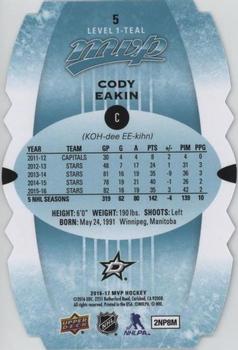 2016-17 Upper Deck MVP - Colors and Contours #5 Cody Eakin Back