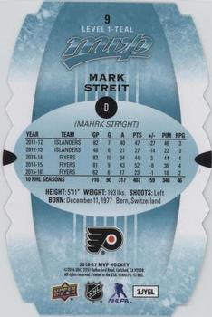 2016-17 Upper Deck MVP - Colors and Contours #9 Mark Streit Back