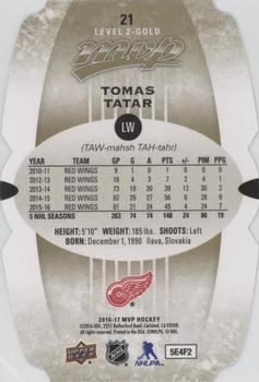 2016-17 Upper Deck MVP - Colors and Contours #21 Tomas Tatar Back