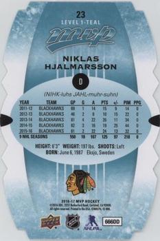 2016-17 Upper Deck MVP - Colors and Contours #23 Niklas Hjalmarsson Back
