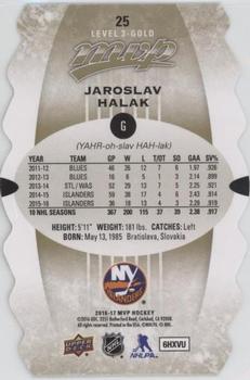 2016-17 Upper Deck MVP - Colors and Contours #25 Jaroslav Halak Back