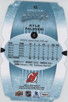 2016-17 Upper Deck MVP - Colors and Contours #42 Kyle Palmieri Back