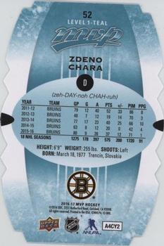 2016-17 Upper Deck MVP - Colors and Contours #52 Zdeno Chara Back