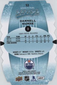 2016-17 Upper Deck MVP - Colors and Contours #53 Darnell Nurse Back