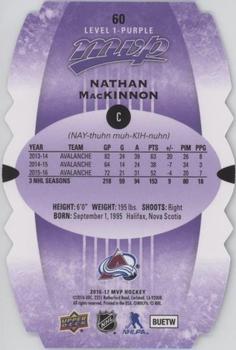 2016-17 Upper Deck MVP - Colors and Contours #60 Nathan MacKinnon Back