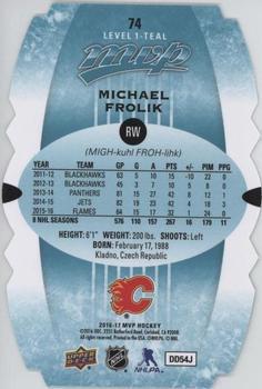 2016-17 Upper Deck MVP - Colors and Contours #74 Michael Frolik Back
