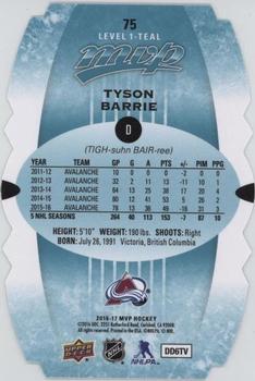 2016-17 Upper Deck MVP - Colors and Contours #75 Tyson Barrie Back