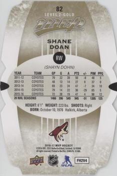 2016-17 Upper Deck MVP - Colors and Contours #82 Shane Doan Back