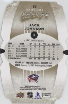 2016-17 Upper Deck MVP - Colors and Contours #83 Jack Johnson Back