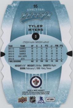 2016-17 Upper Deck MVP - Colors and Contours #95 Tyler Myers Back