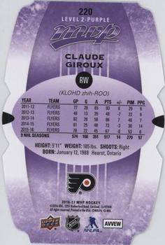 2016-17 Upper Deck MVP - Colors and Contours #220 Claude Giroux Back